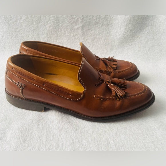 Johnston Murphy Men Loafers 9 M Brown Tassel Leather Slip On Cellini Preppy main image 6